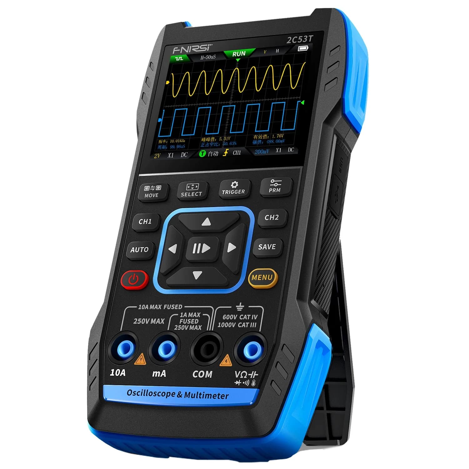 FNIRSI 2C53T, the most popular oscilloscope in our picks